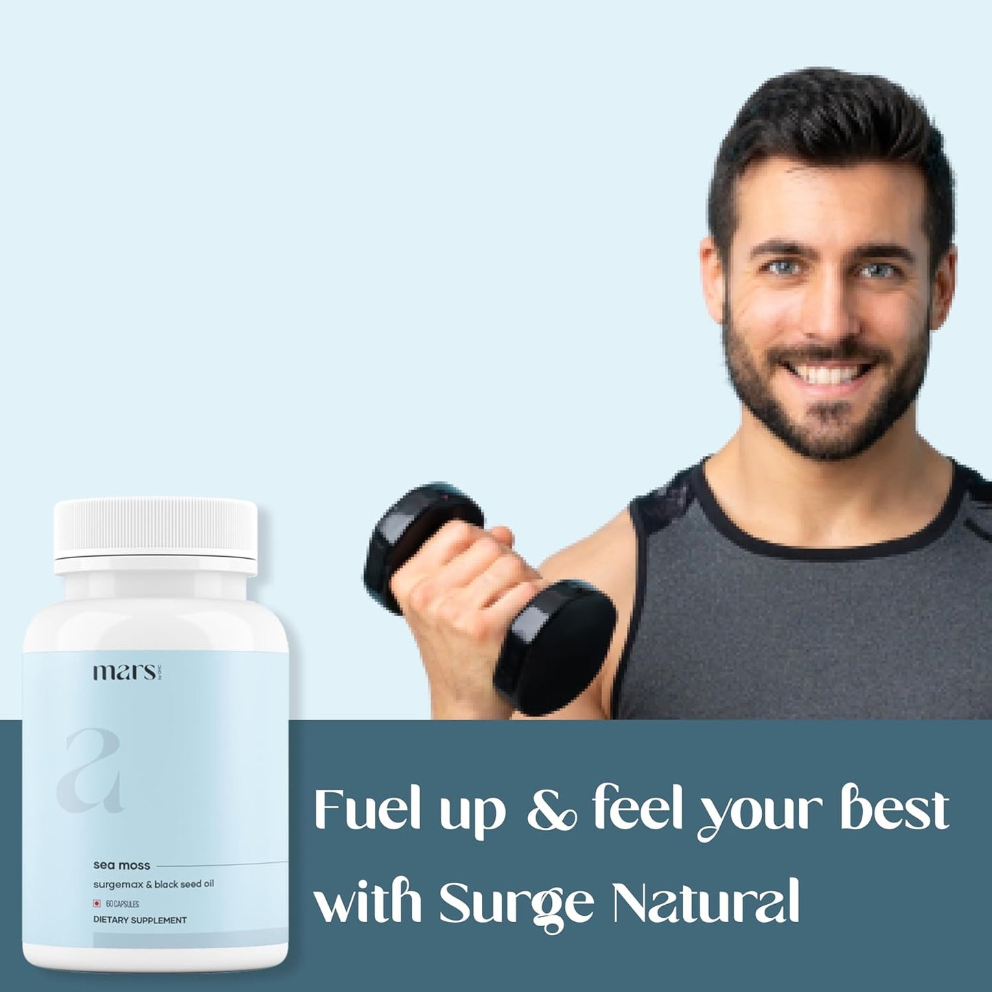 Mars Sea Moss Caps Surge Natural - 60 Capsules - görsel 8