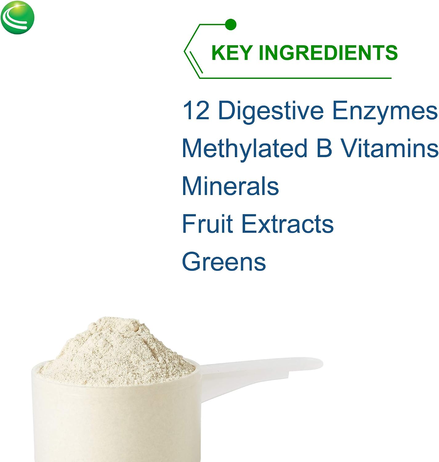 BioGenesis Premiere Greens Multi Fine Powder, Vanilla Berry Flavour, 392 g - görsel 3