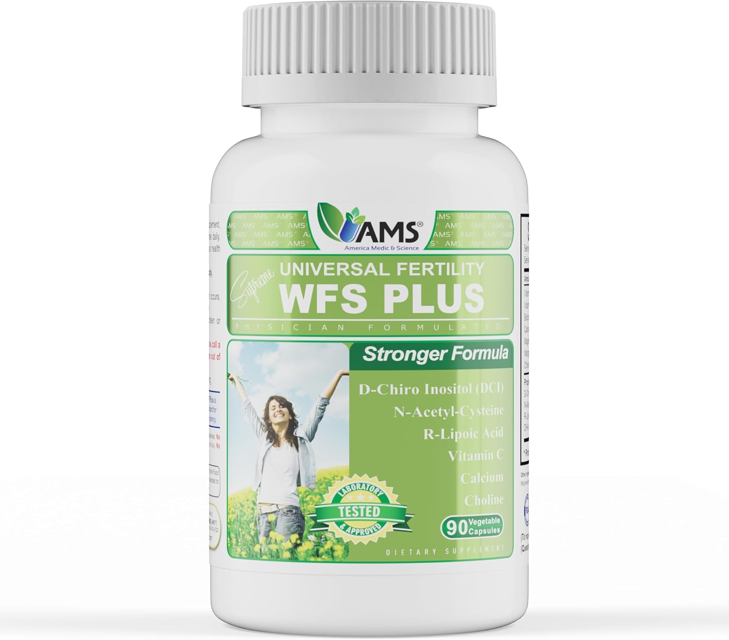 America Medic & Science WFS Plus Fertility Supplements for Women (90 Capsules) - Supports Ovulatory Health - görsel 1