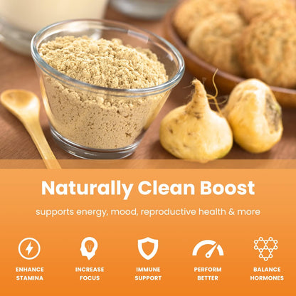 Organic Maca Powder - Peruvian Grown Maca Blend with Yellow, Black & Red Roots - Gelatinised for Superior Bioavailability - Natural, Vegan & Non-GM, 227g