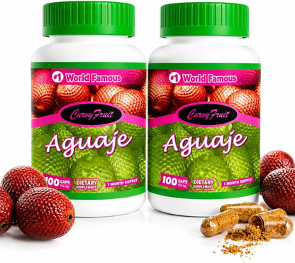 Bigger Hips & Bum – Aguaje Capsules for Women 2 Pack (2 Month Supply) – Natural Oestrogen Support – CurvyFruit Original