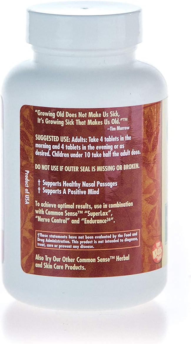 Common Sense Herbal Products HeadStart: Brain Nourishment (120 Tablets) - görsel 2