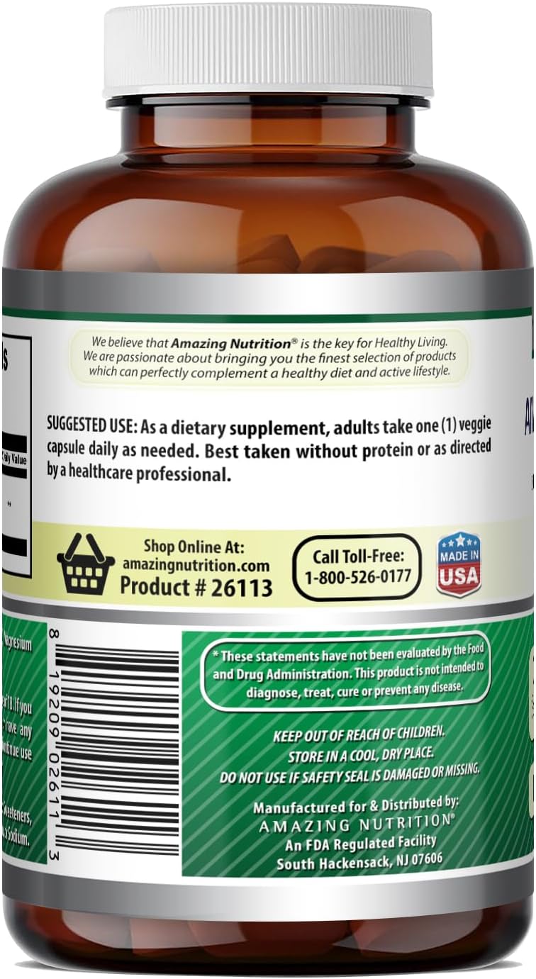 Amazing Formulae GABA 750mg Food Supplement, 300 Veggie Capsules - görsel 4