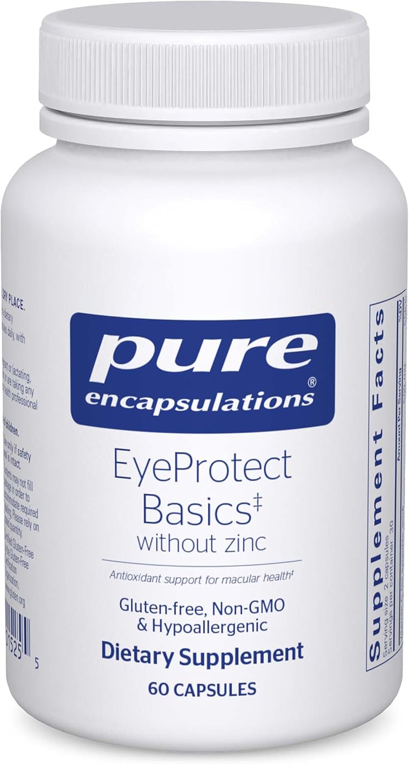Pure Encapsulations EyeProtect Basics Without Zinc – Key Antioxidant Support for Eye Health – 60 Capsules - görsel 1