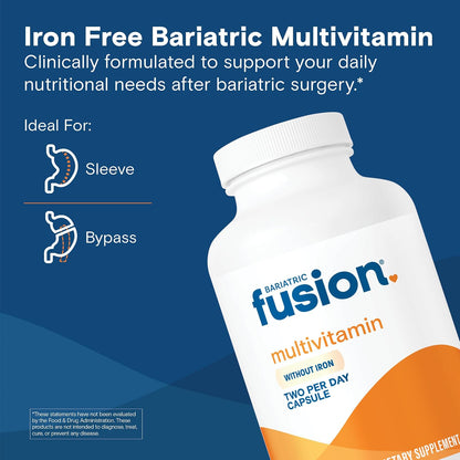 Bariatric Fusion Bariatric Multivitamin Without Iron – Post Bariatric Surgery Support – 1 Year Supply