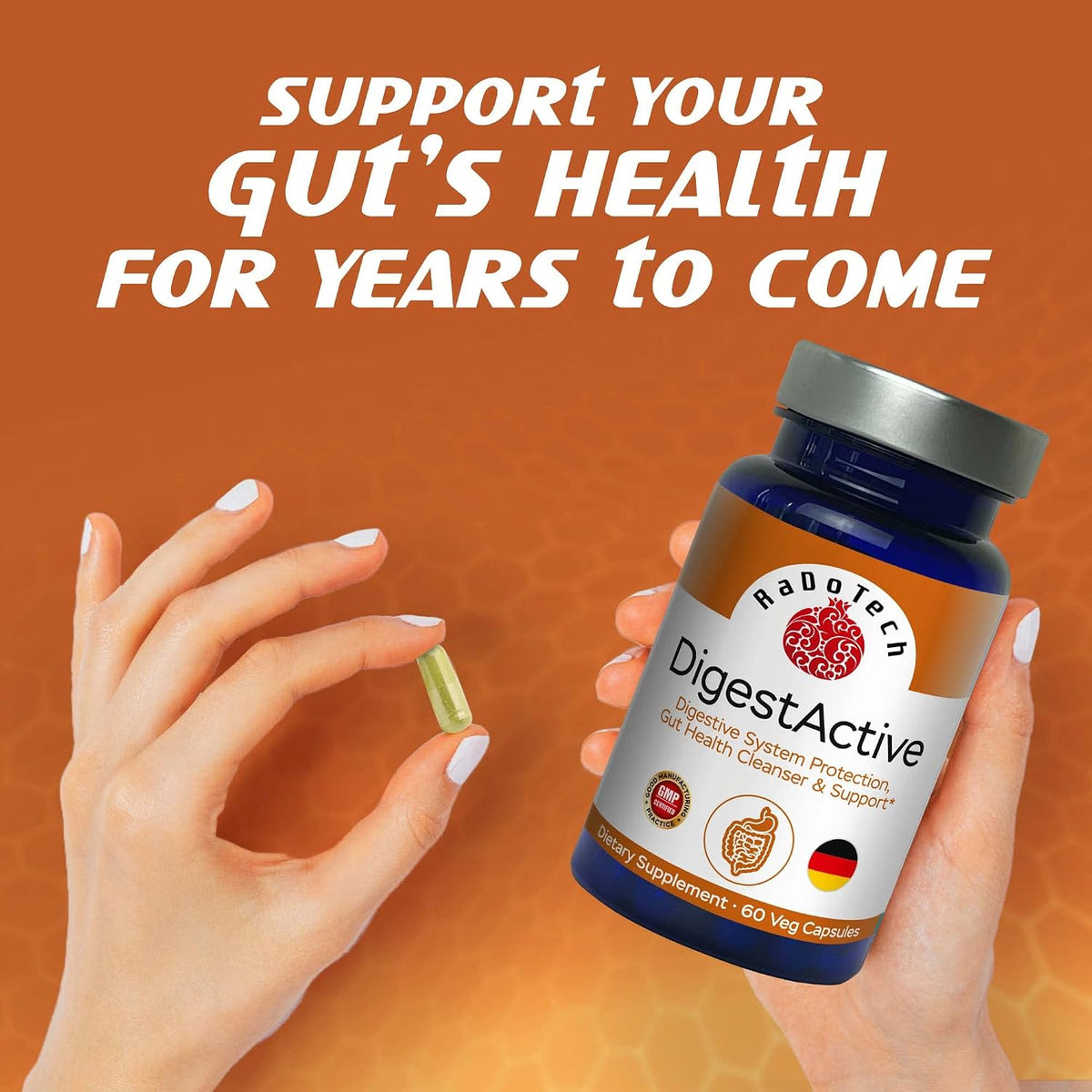 RaDoTech DigestActive – Digestive System & Gut Health Support, Colon Cleanser for Women and Men - görsel 8