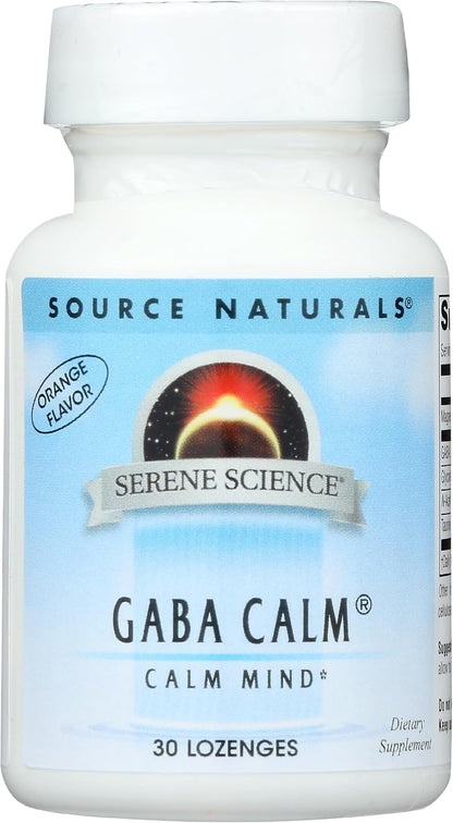 Source Naturals Serene Science GABA 125 mg Orange Flavoured Lozenges - 30 Count