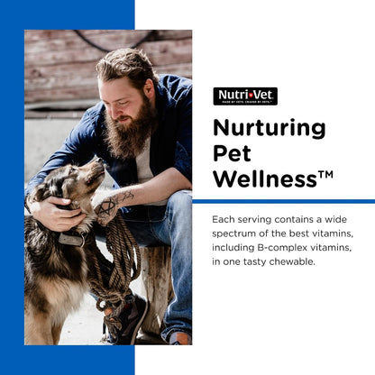 Nutri-Vet Multi-Vite Chewables for Adult Dogs - Daily Multivitamin & Mineral Supplement, 180 Count