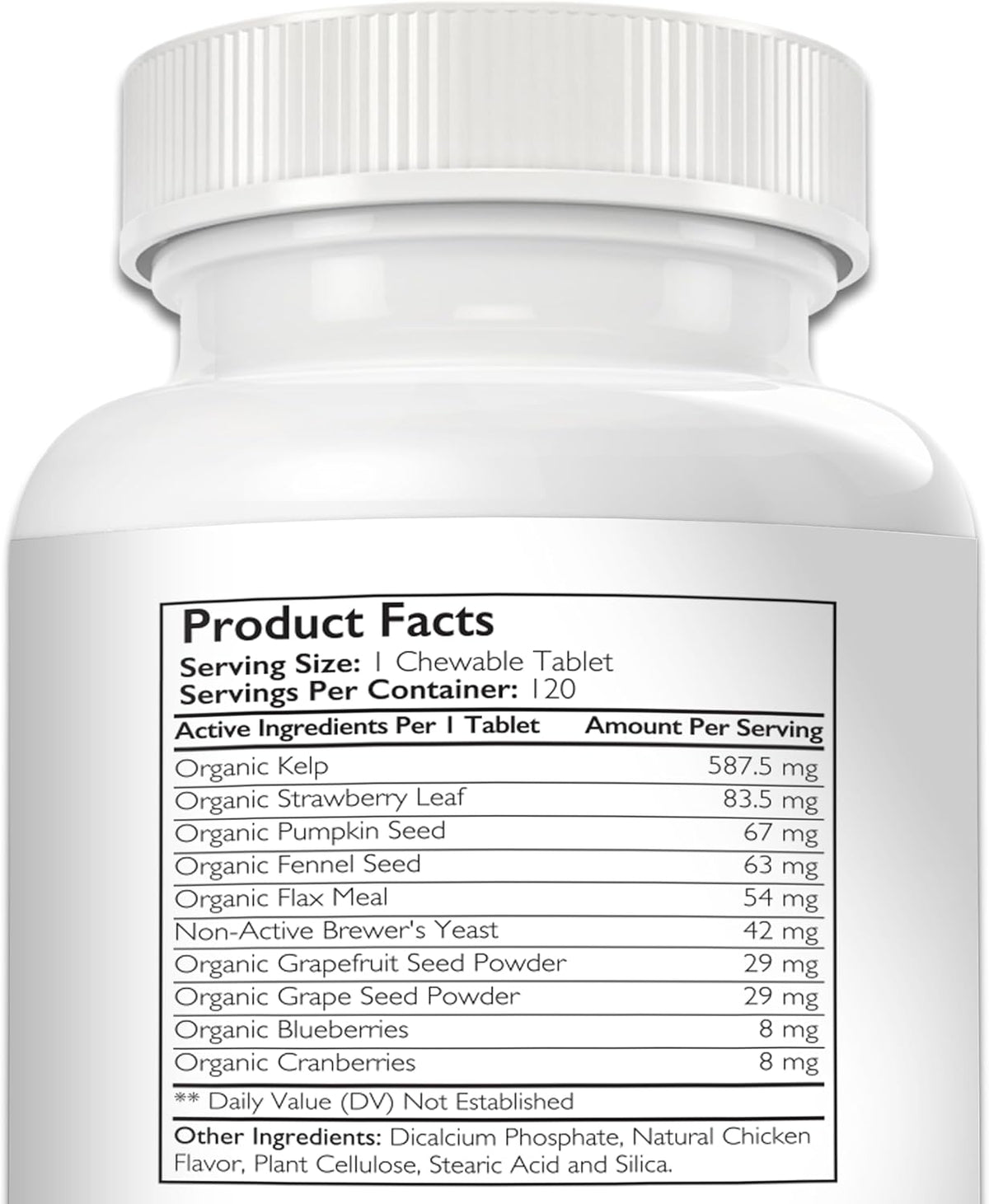Nutrition Strength Dental Care for Dogs - Natural Plaque and Tartar Remover for Teeth - Breath Freshening Dog Supplement with Organic Kelp, Strawberry Leaf and Pumpkin Seed for Gum Health - 120 Tablets - görsel 9