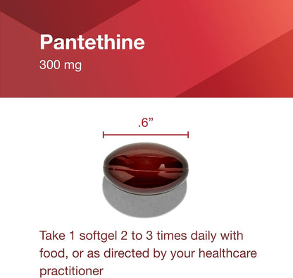 PROTOCOL FOR LIFE BALANCE Pantethine 300mg - Active Form of Vitamin B5 - 60 Softgels - Food Supplement