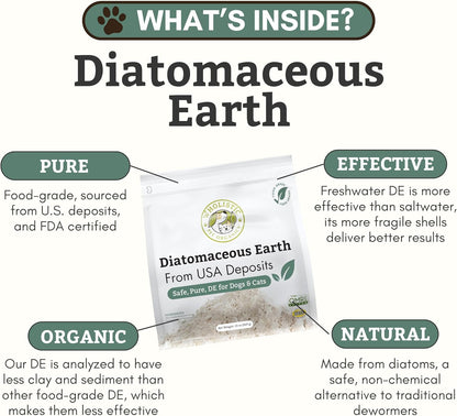 Wholistic Pet Organics Diatomaceous Earth - Food Grade for Dogs & Cats, 368 g