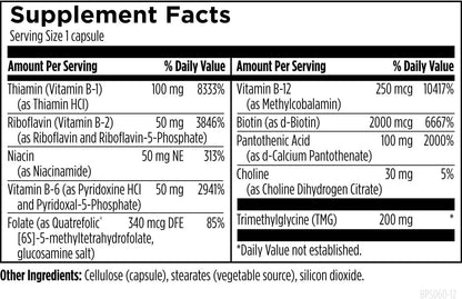 Vitamin B Supreme - B Complex Supplement with Folate, B12 and Niacin