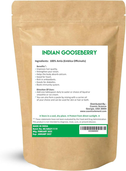 Cosmic Element 100% Pure Organic Amla Powder – Rich in Vitamin C, 113 g