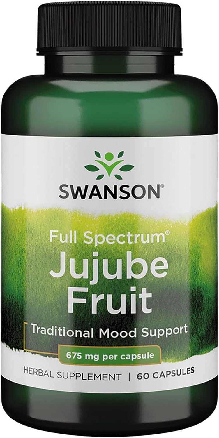 Swanson Jujube Fruit Full Spectrum Herbal Supplement, 60 Capsules, 675mg Each - görsel 1
