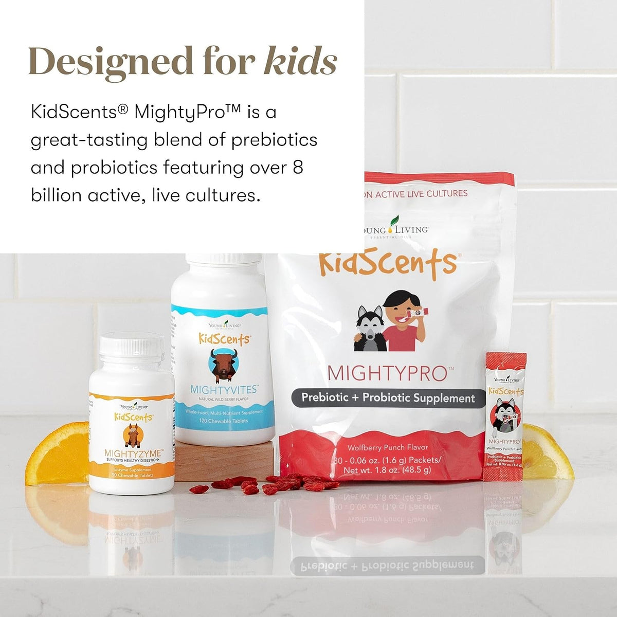 Young Living KidScents MightyPro Prebiotic and Probiotic for Children - görsel 3
