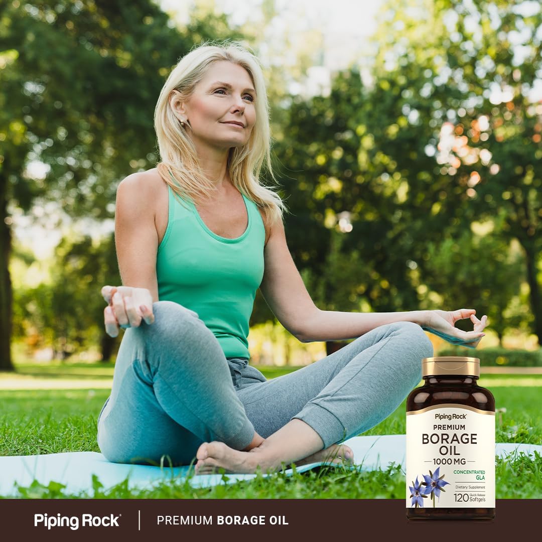 Piping Rock Borage Oil 1000mg, 120 Soft gel capsule Capsules - görsel 6