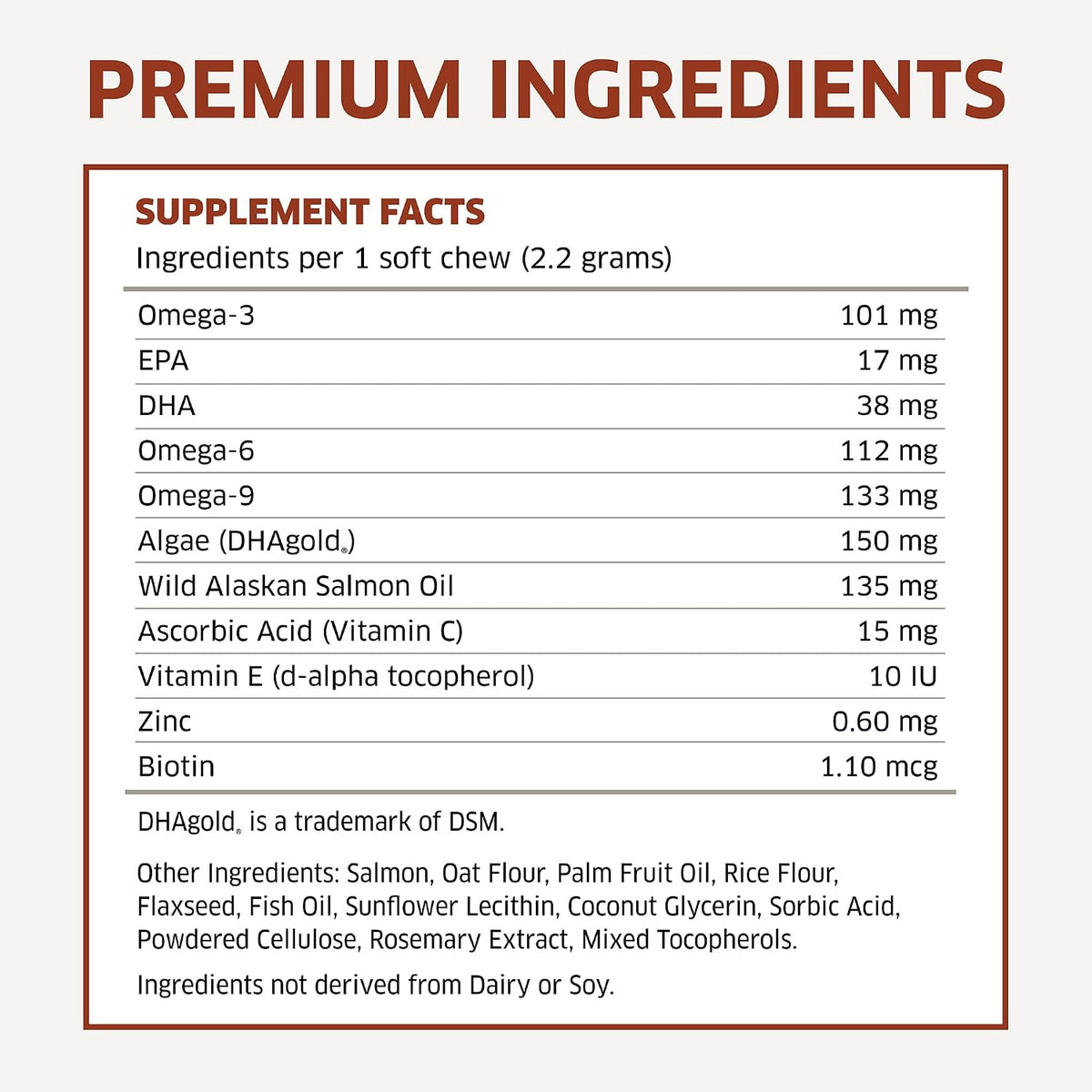 Wild Alaskan Salmon Oil Soft Chews for Dogs - Omega-3 Supplement (120 Chews) - görsel 4
