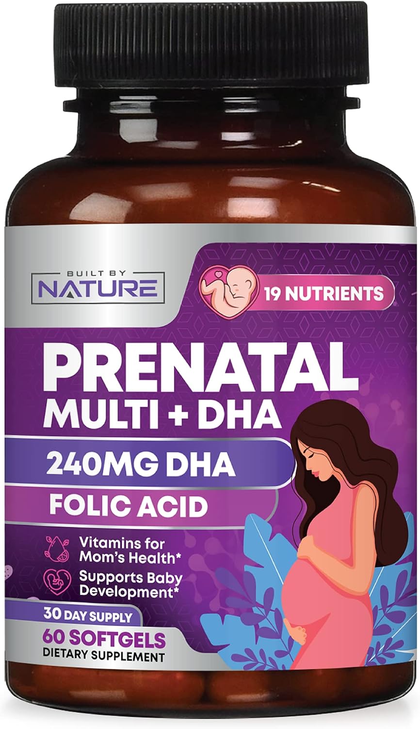 Built by Nature Prenatal Vitamins for Women, 60 Softgels - görsel 1