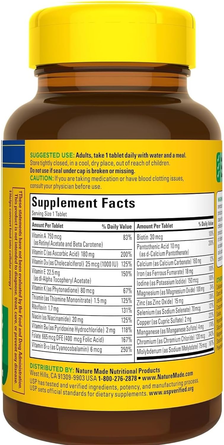 Nature Made Multi Complete Tablets, 130 Count (Pack of 2) - görsel 2