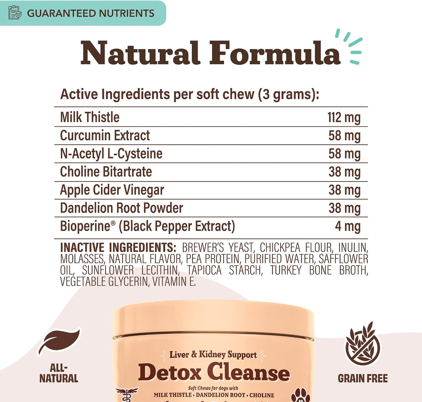 Natural Dog Company Liver & Kidney Supplement for Dogs, 90 Soft Chews - görsel 7
