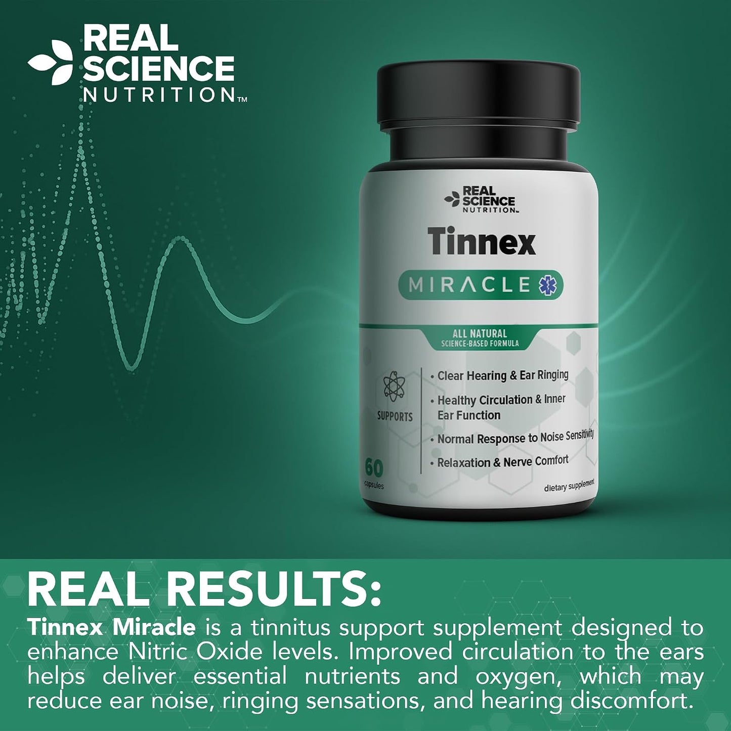 Tinnex Miracle, Tinnitus Relief Supplement with Nitric Oxide for Inner Ear Health - görsel 5