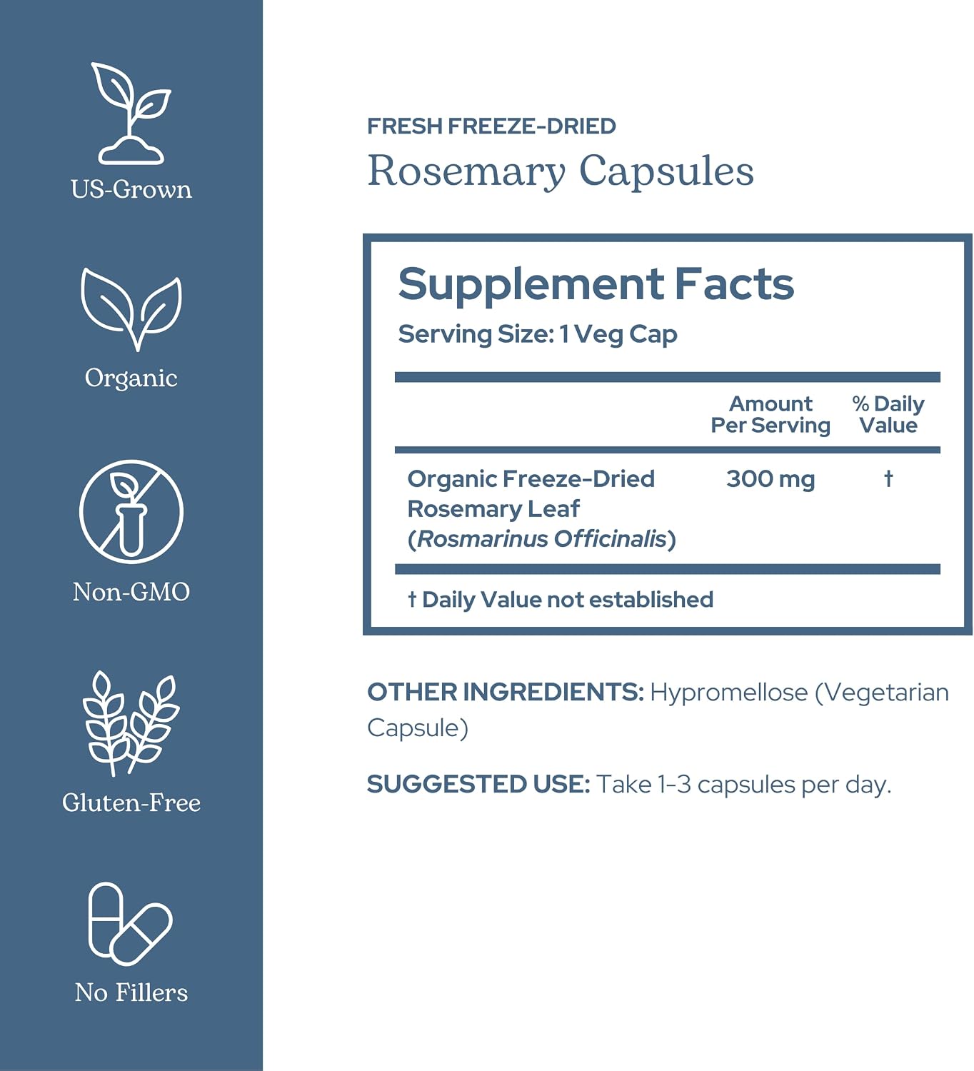 Eclectic Herb Rosemary Capsules – Mental Clarity, Memory & Brain Health (90 Count, 300 mg) - görsel 2