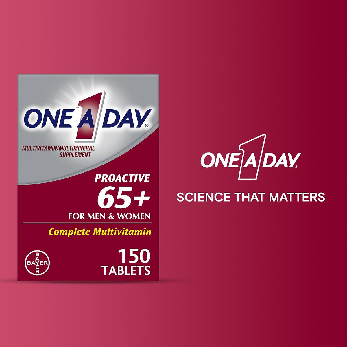 One A Day Proactive 65+ Multivitamin for Men & Women, 150 Tablets - görsel 7