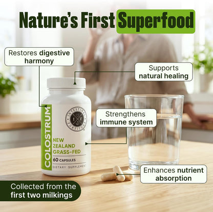 Intestinal Fortitude Grass-Fed New Zealand Colostrum Capsules - 500mg, 60 Capsules