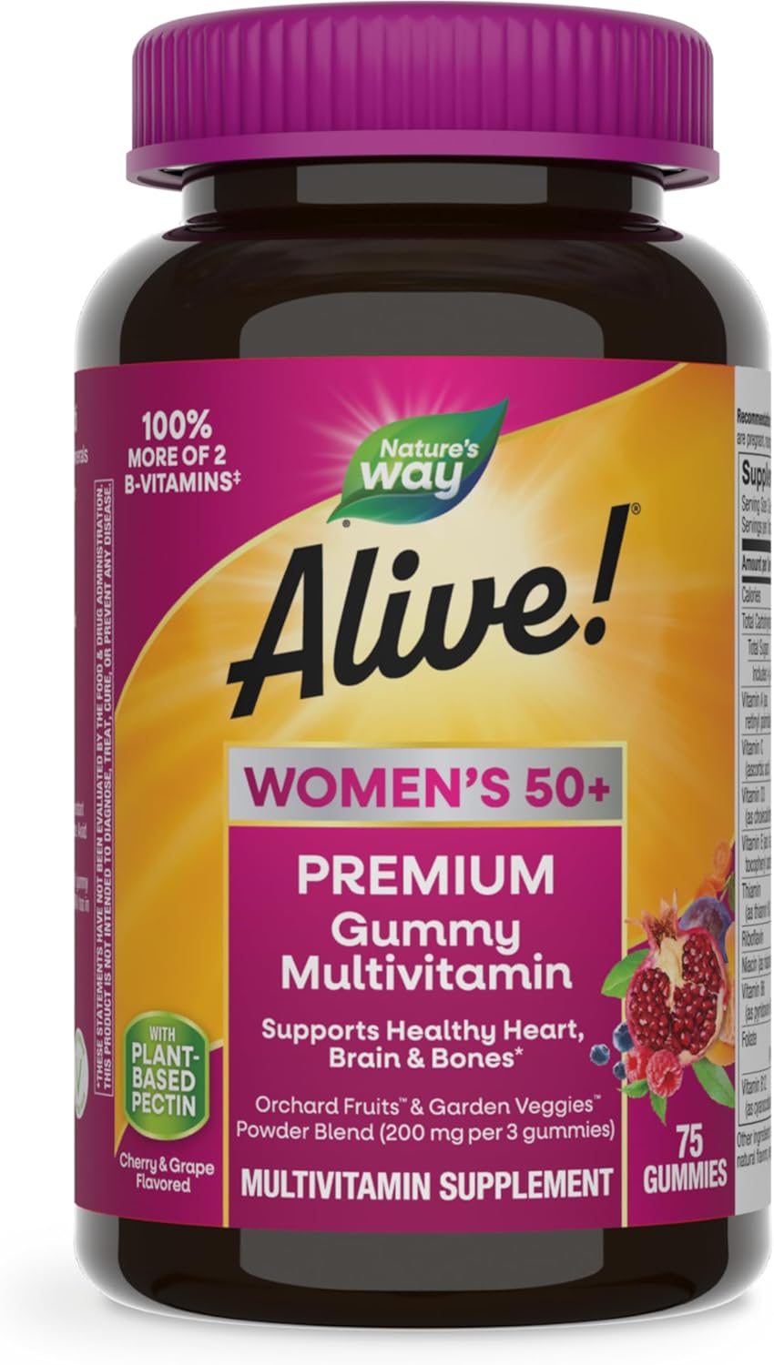 Nature's Way Alive! Women's 50+ Premium Gummy Multivitamin Supplement - görsel 1