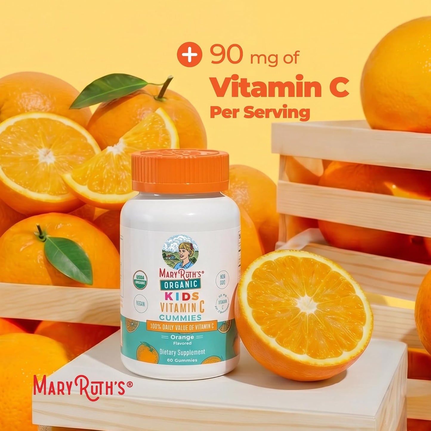 MaryRuth's Kids Vitamin C Gummies - Organic, Vegan, Immune Support - görsel 7