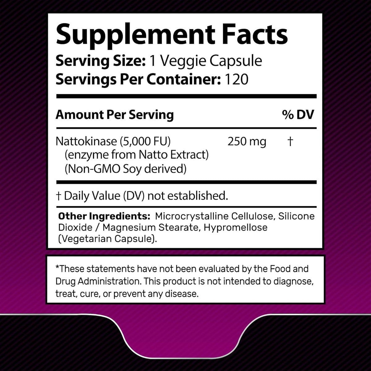 Nattokinase Supplement Capsules 5000 FU, Third-Party Tested Nattokinase – Enzymes from Japanese Natto – Daily Wellness Support – 120 Count (Pack of 2) - görsel 4