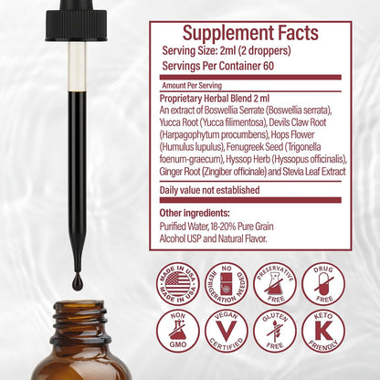 SeaTox Joint + Muscle Liquid Support - Natural Herbal Blend for Joint, Cartilage, Mobility & Heart Health - Fast-Acting Liquid Supplement - 30-Day Supply