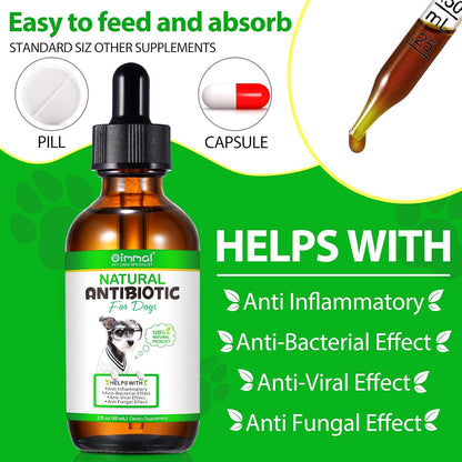 ALIVO Natural Dog Antibiotic Support – Allergy & Itch Relief, Bacon Flavour (60ml)