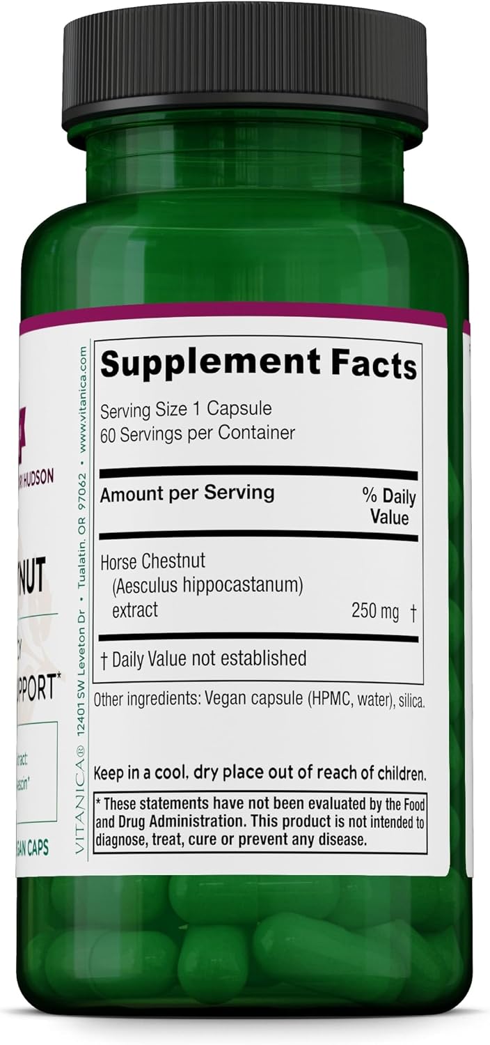 Vitanica Horse Chestnut – Vein Health Support, 60 Capsules - görsel 2