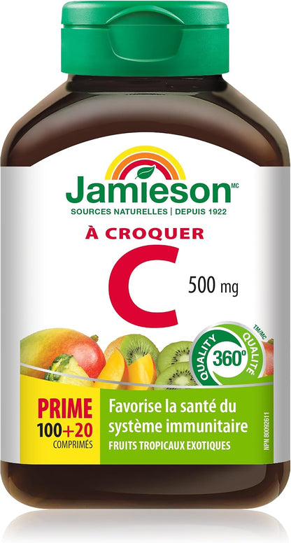Jamieson Chewable Vitamin C 500 mg Tropical Fruit
