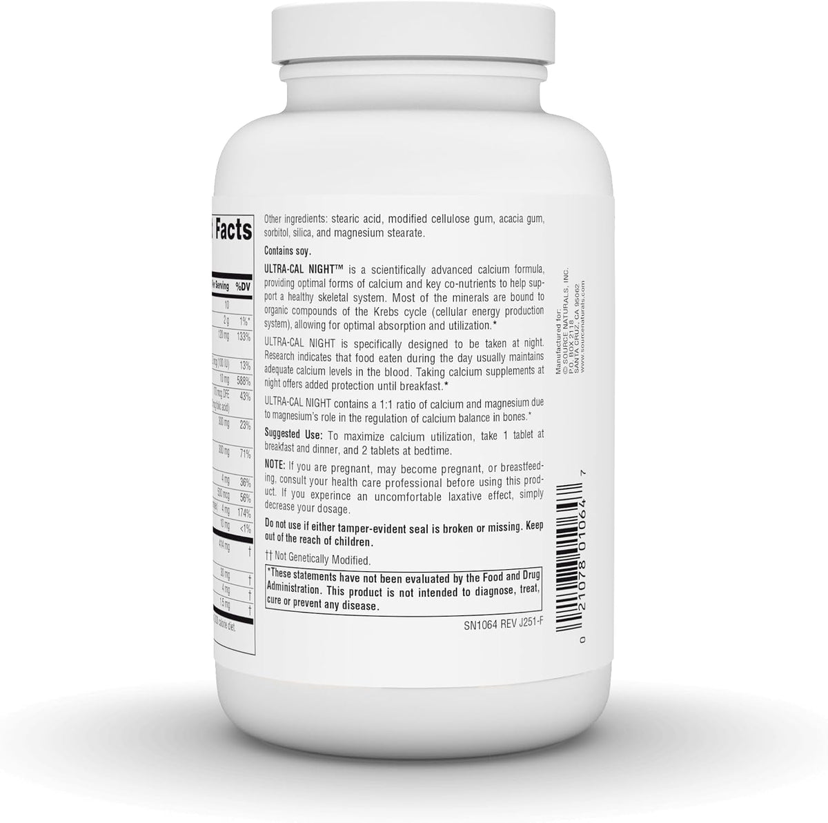 Source Naturals Ultra-Cal Night, Krebs Cycle Calcium Complex - 240 Tablets - görsel 4