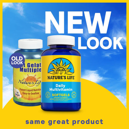 Nature's Life Soft Gelatin Multiple - Complete Daily Multivitamin & Mineral Supplement with Iron, 120 Softgel Capsules (2-Month Supply)