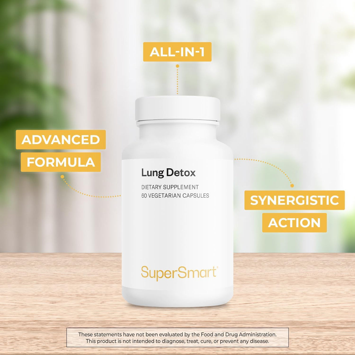 Supersmart Lung Detox (Advanced Formula) - with Quercetin, Bromelain, Curcuminoids, EGCG - Non-GMO & Gluten-free - 60 Vegetarian Capsules - görsel 3