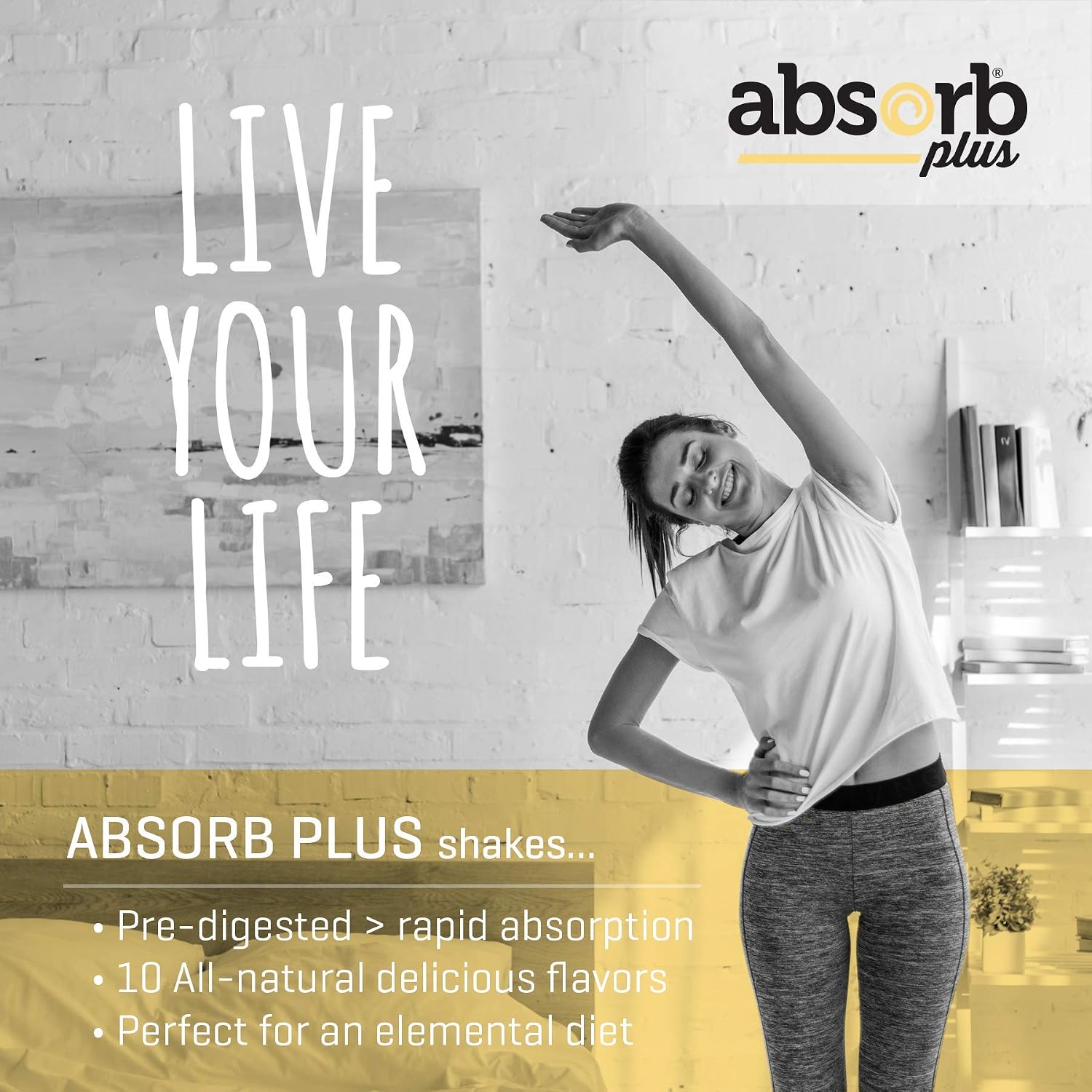 Absorb Plus Isolate Protein | Diet Supplement for Gut Health & Nutritional Support | Banana Coconut Creme, 1 kg - görsel 9