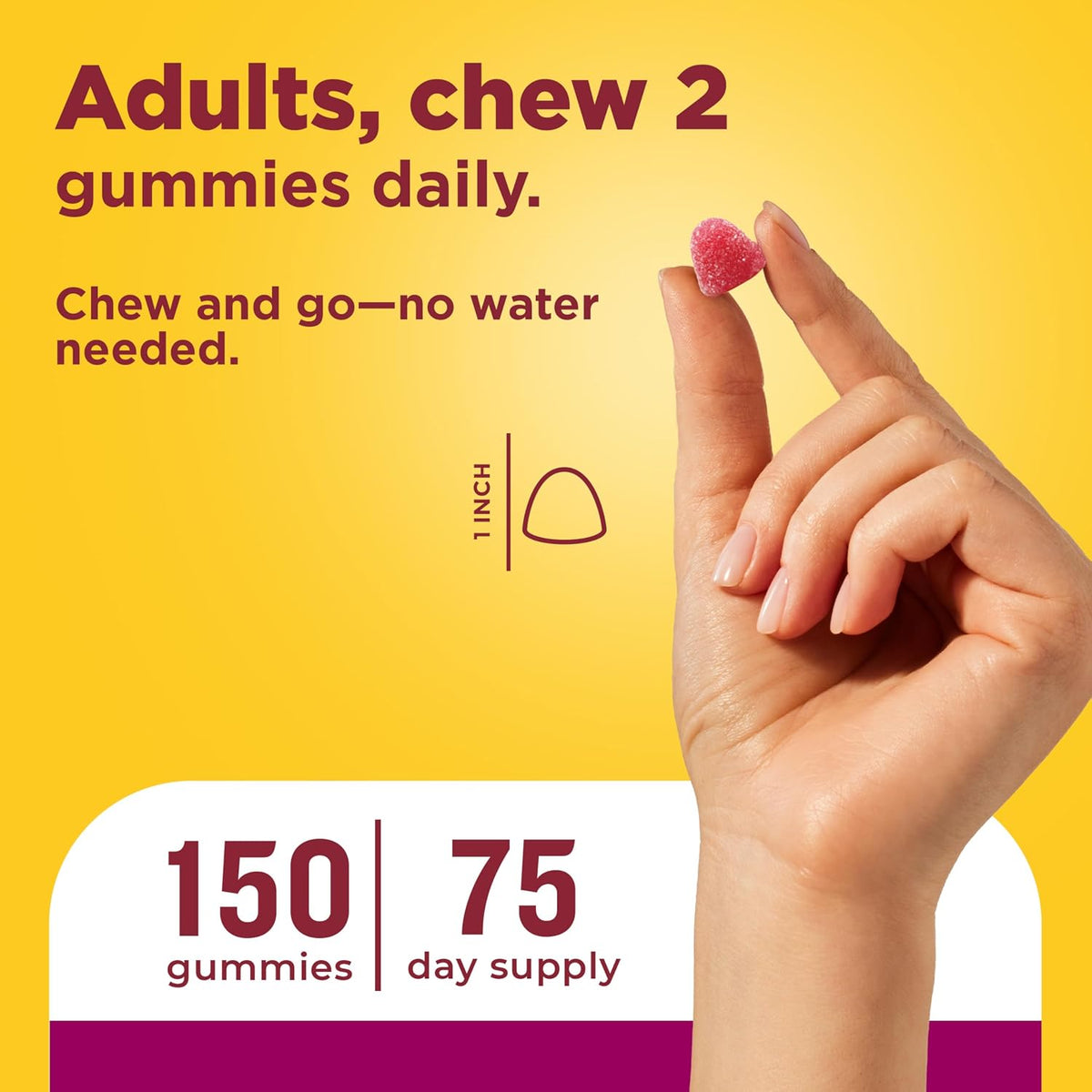 Nature Made Women's Gummy Multivitamins with Omega-3, 150 Gummies - görsel 6