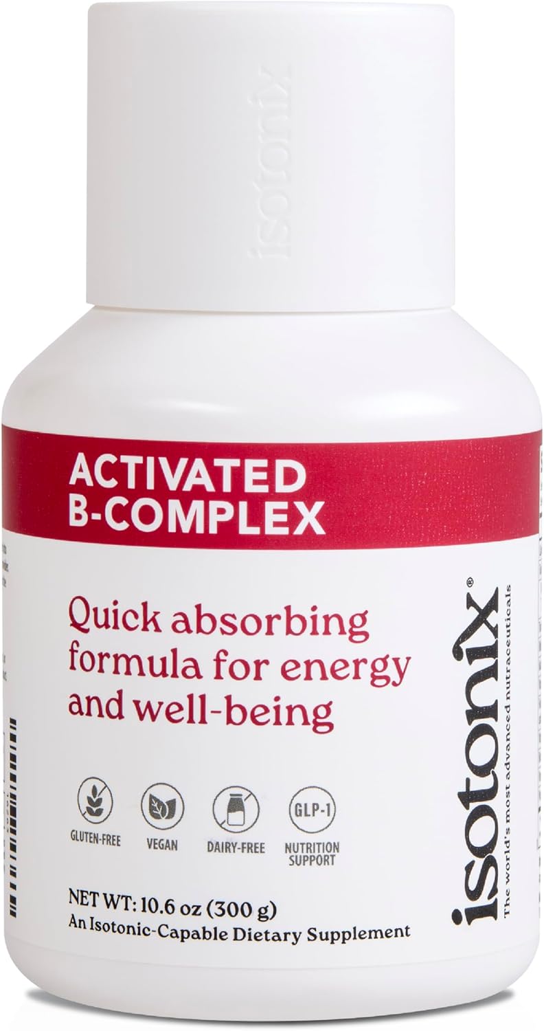 Isotonix Activated B Complex – Vegan B Vitamin Supplement for Energy, Reduction of Tiredness and Fatigue, and Nervous System Function – Isotonic Drinkable Formulation – 90 Servings - görsel 1
