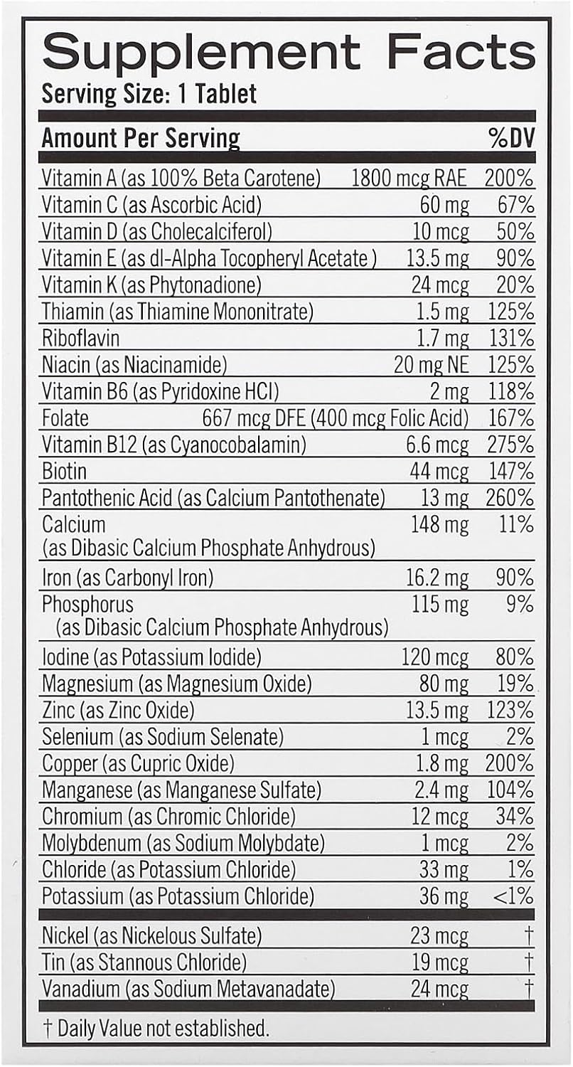 Geritol Multivitamin Food Supplement with B-Vitamins, Antioxidants, Vitamins C, E, D & Iron, 26 Essential Vitamins & Minerals, Gluten-Free, Non-GMO, 40 Tablets - görsel 2
