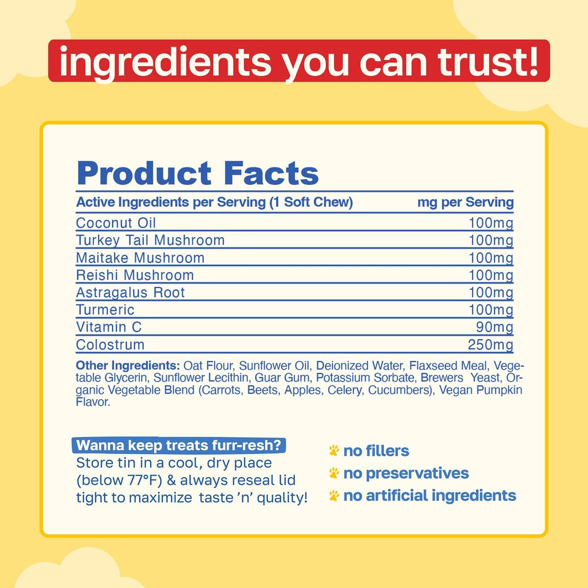Happy Paws Turmeric Supplement for Dogs, Daily Wellness and Immunity Support for All Breeds and Ages, Made with Turmeric, Colostrum & Turkey Tail Mushrooms, Pumpkin Flavour, Non GMO, 200 Soft Chews - görsel 7