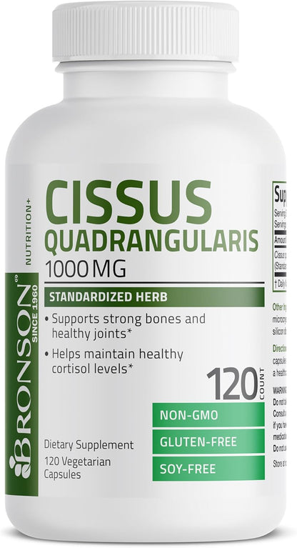 Bronson Cissus Quadrangularis Extract 1000 mg - Non-GM, 120 Vegetarian Capsules