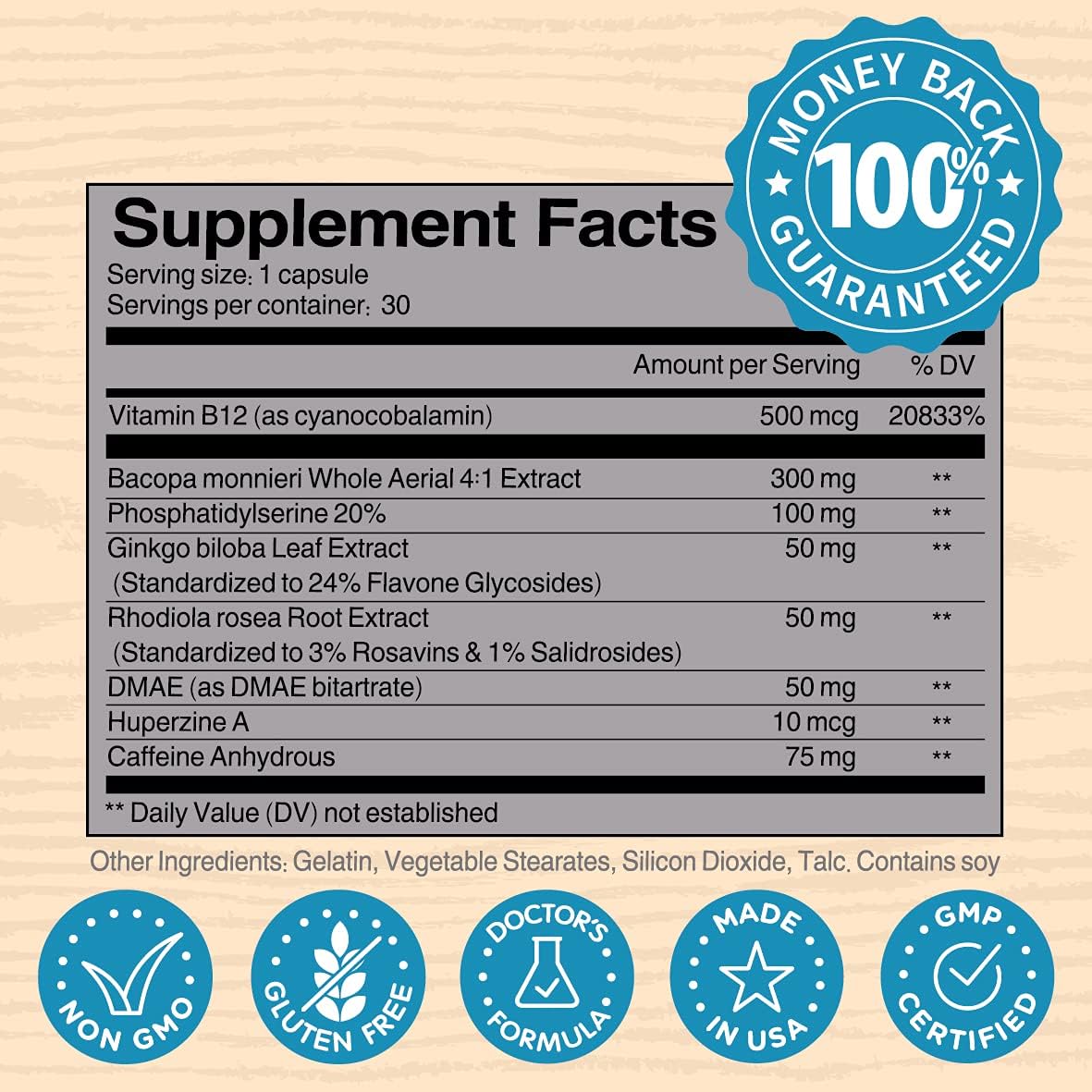 NooMost Brain Booster Supplement - Focus, Memory and Clarity Support - görsel 3
