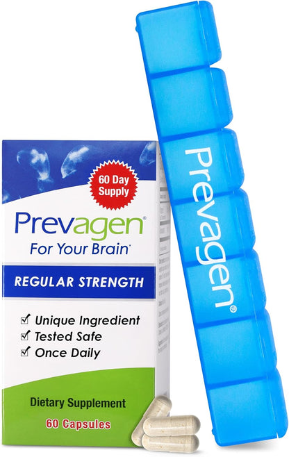 Prevagen Regular Strength Brain Supplement - 10mg Apoaequorin + Vitamin D3, 60 Capsules (2 Month Supply)