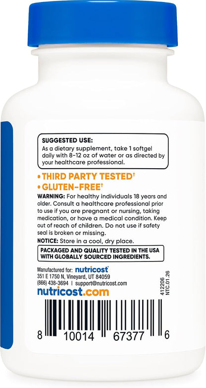 Nutricost Lycopene (20mg) 120 Soft Capsules - Gluten-free, Non-GM