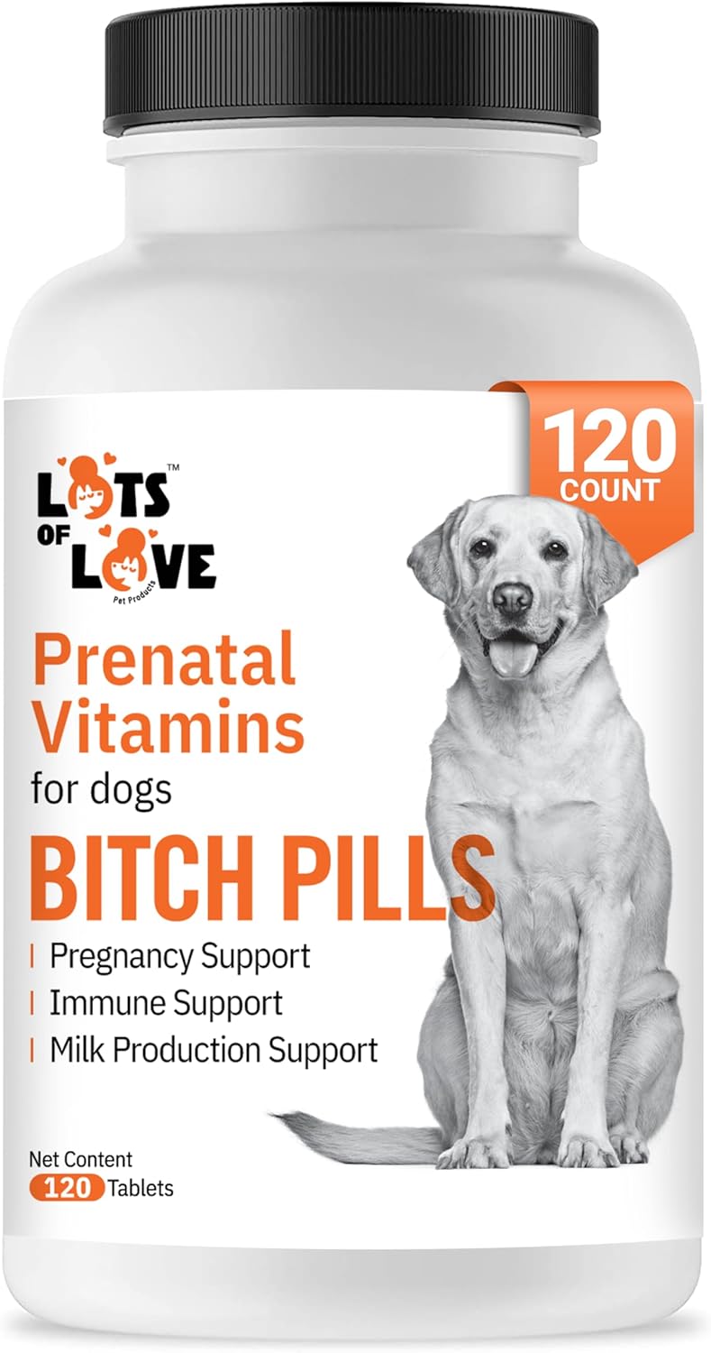 Bitch Pills | Dog Prenatal Vitamins | Prenatal Vitamins for Dogs | Prenatal for Dogs | Thomas Pet Earlier | 120 Tablets - görsel 1