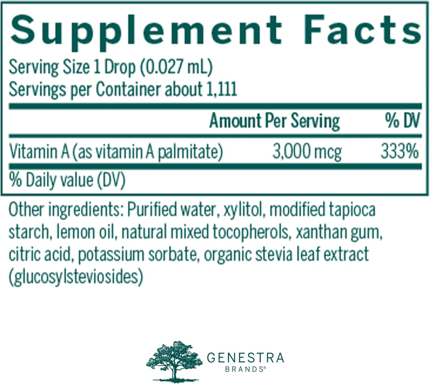 Genestra Brands A-Mulsion – Vitamin A Liquid Supplement, Citrus Flavour, 30 ml - görsel 2