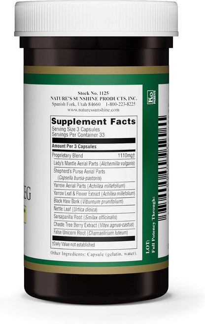Nature's Sunshine Menstrual Reg - Herbal Food Supplement, 100 Capsules